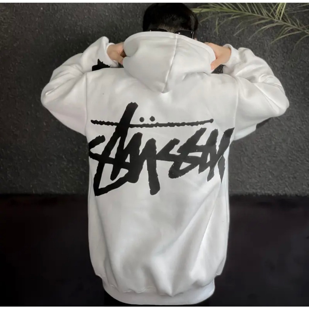 Áo Khoác Hoodie Stussy Mẫu Thu Đông New 2023 Form Rộng Mũ Trùm Vải Cotton Nỉ Cao Cấp, Áo Hoodie Nam Nữ Unisex