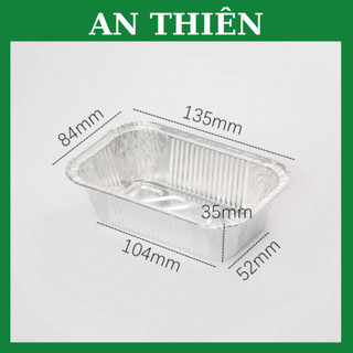 50 khuôn giấy bạc chữ nhật có nắp 230ml