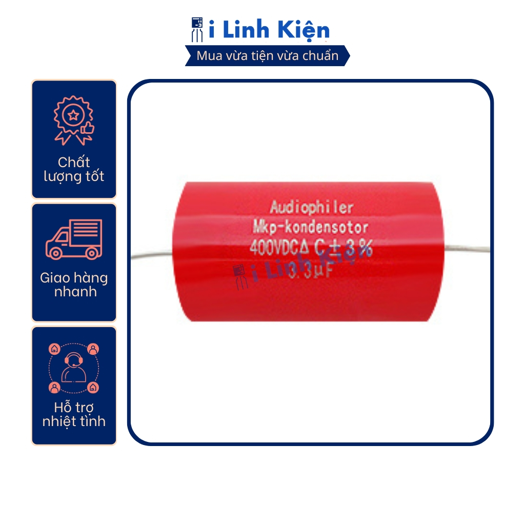 Tụ Audiophiler 2.2uF 400V 225J màu đỏ