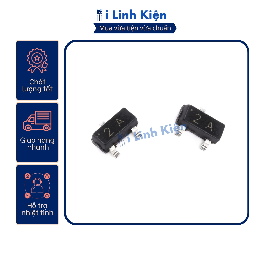 Transistor 2N3906 0.2A 40V SOT-23 túi 10 con.