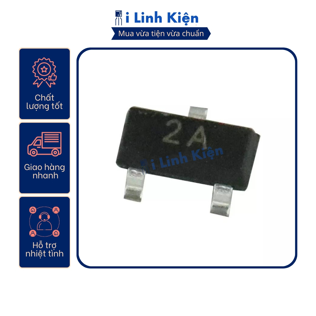 Transistor 2N3906 0.2A 40V SOT-23 túi 10 con.