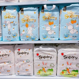 (2b tặng giấy khô)Tã/Bỉm SUPDRYTrắng/ Xanh dán/quần size NB80/S72/M66/L60/M64/L58/XL52/XXL50/XXXL46/4XL36