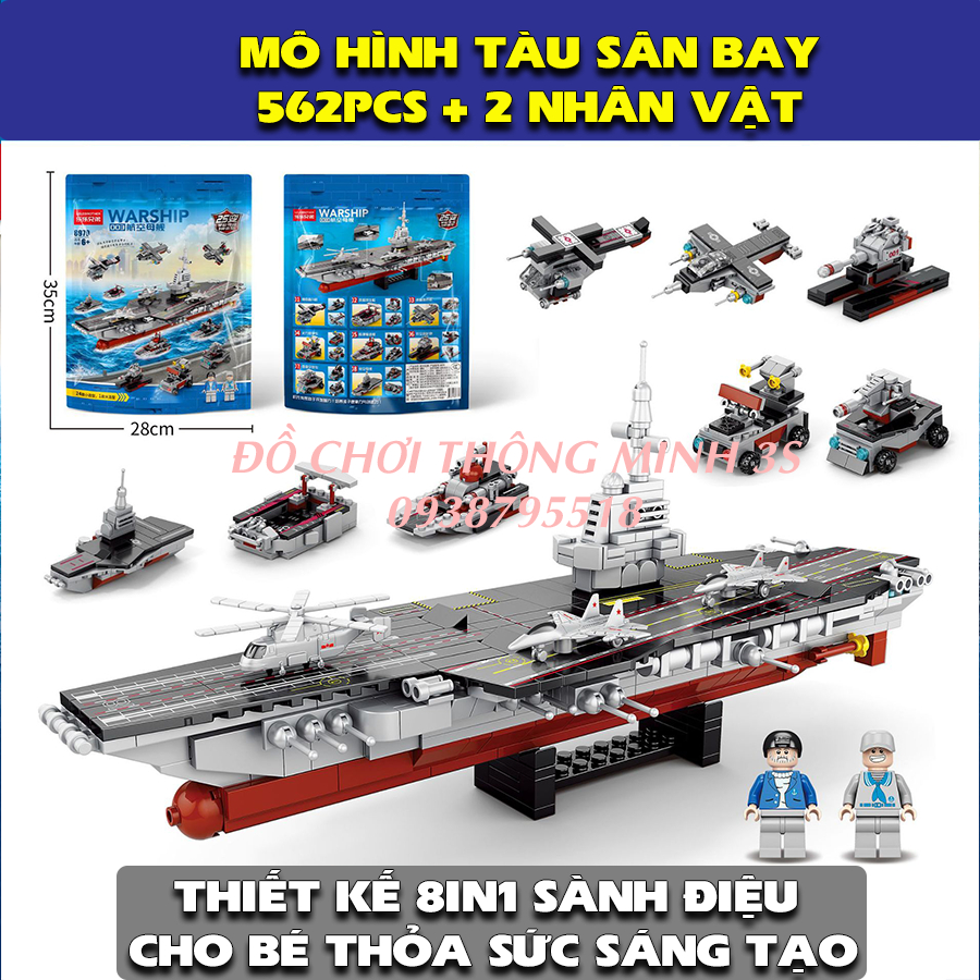 Đồ chơi lắp ráp mô hình, đồ chơi bé trai từ 6 tuổi: mô hình lắp ráp tàu chiến, mô hình lắp ráp tàu sân bay