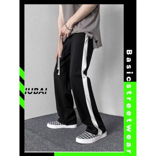 Quần Ống Rộng Track Pants 1 Sọc Trắng Đen Basic Streetwear Nam Nữ Chất Poly Thể Thao Ulzzang Thoải Mái Thoáng Mát-QPL01