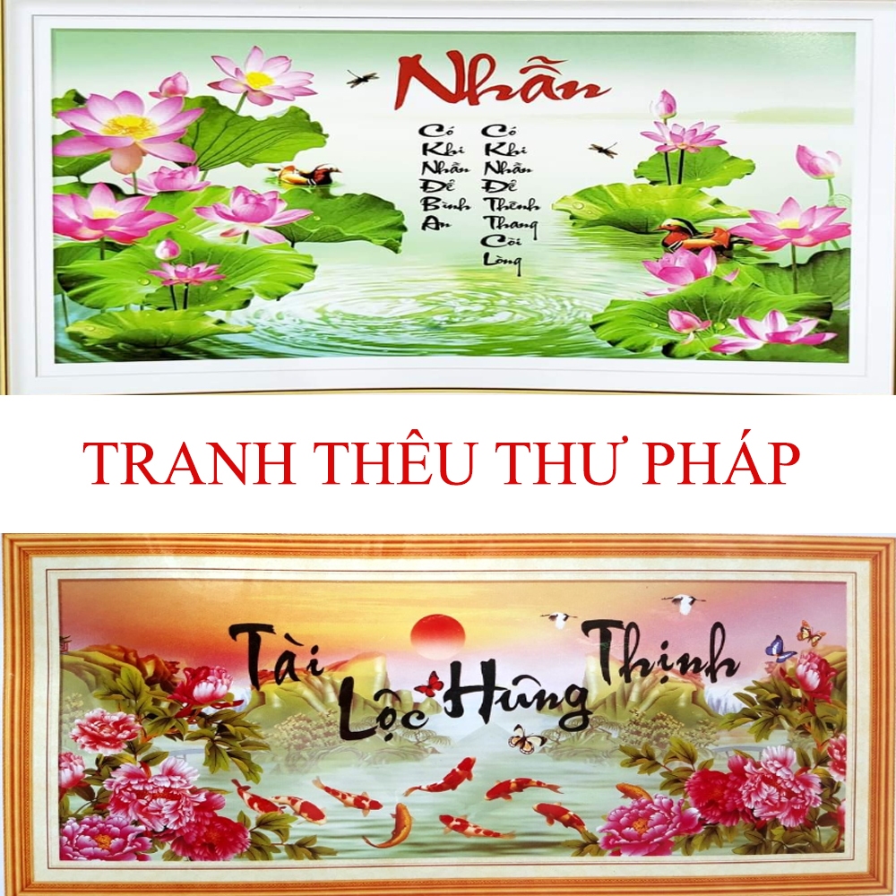TRANH THÊU THƯ PHÁP - TỰ THÊU