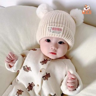 [ Freeship ] Mũ len cho bé, Mũ len hai quả bông siêu ấm cho bé trai bé gái từ 6 tháng đến 4 tuổi (MLG07)