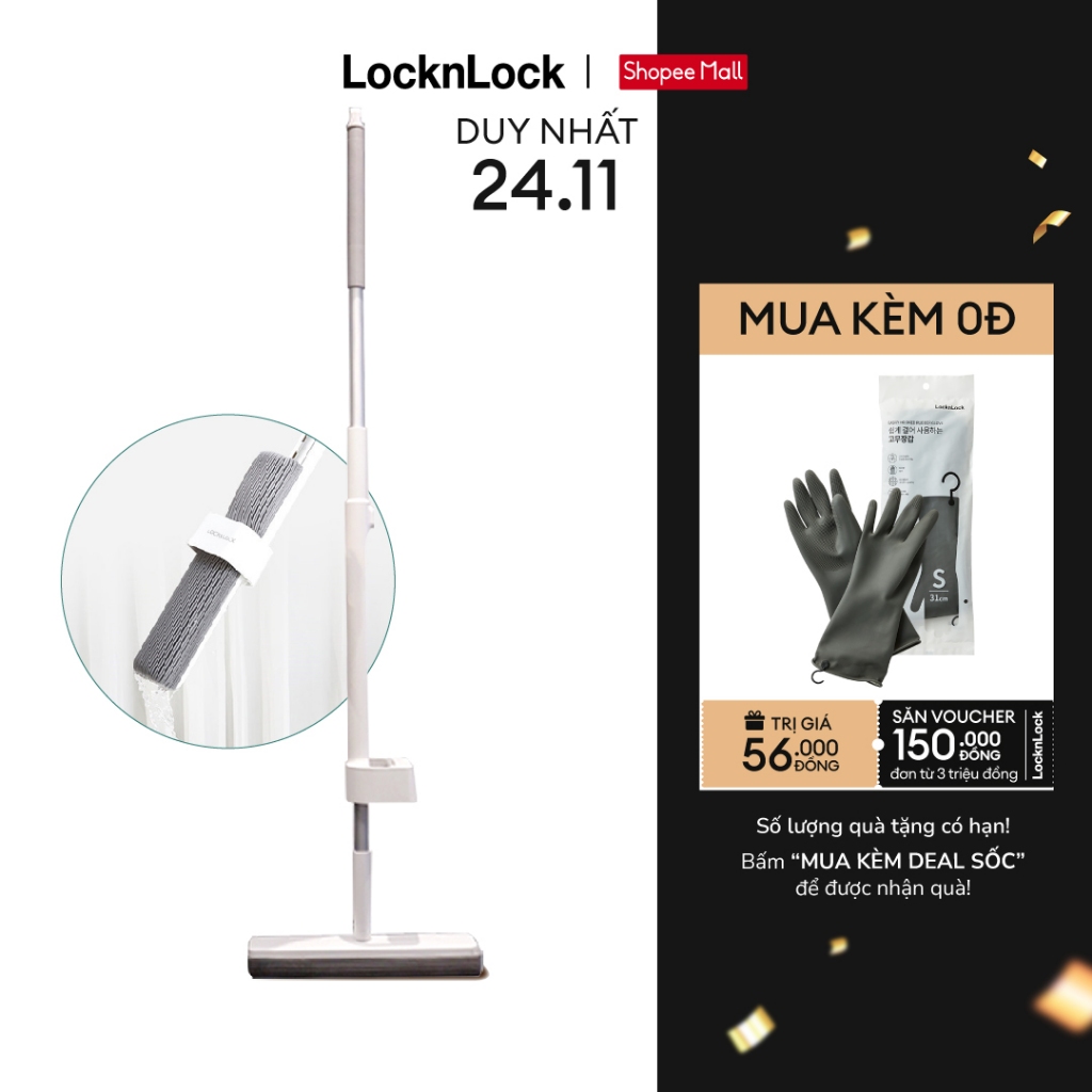 Cây Lau Nhà PVA Lock&Lock - màu trắng ETM481