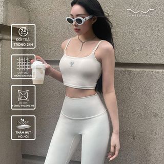 Set đồ tập gym yoga nữ trái tim cao cấp WHITEWHY Heartless Set tôn dáng co giãn thấm hút mồ hôi