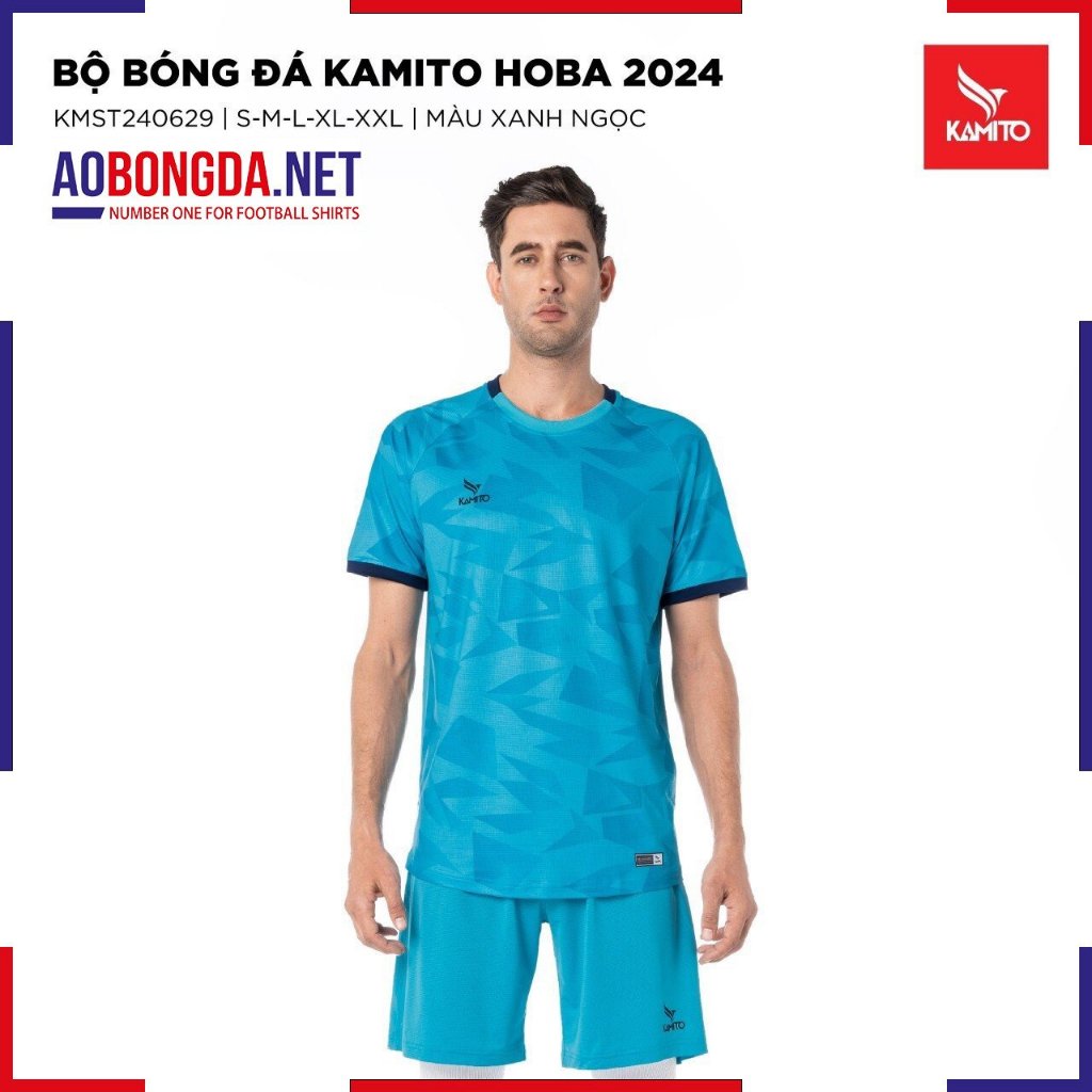 Bộ Quần Áo Đá Bóng Kamito Hoba 2024 Chính Hãng, Áo Thể Thao Chất Vải Mềm Mịn Họa Tiết Nổi Bật
