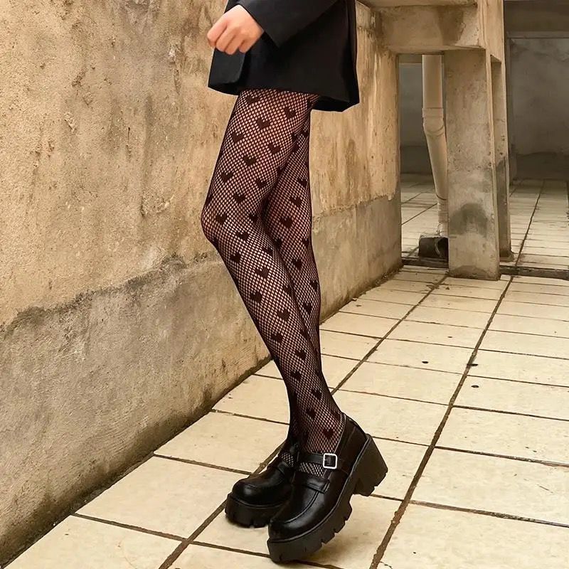 Quần tất lưới gợi cảm cho nữ họa tiếu trái tim nhỏ, quần vớ ren sexy