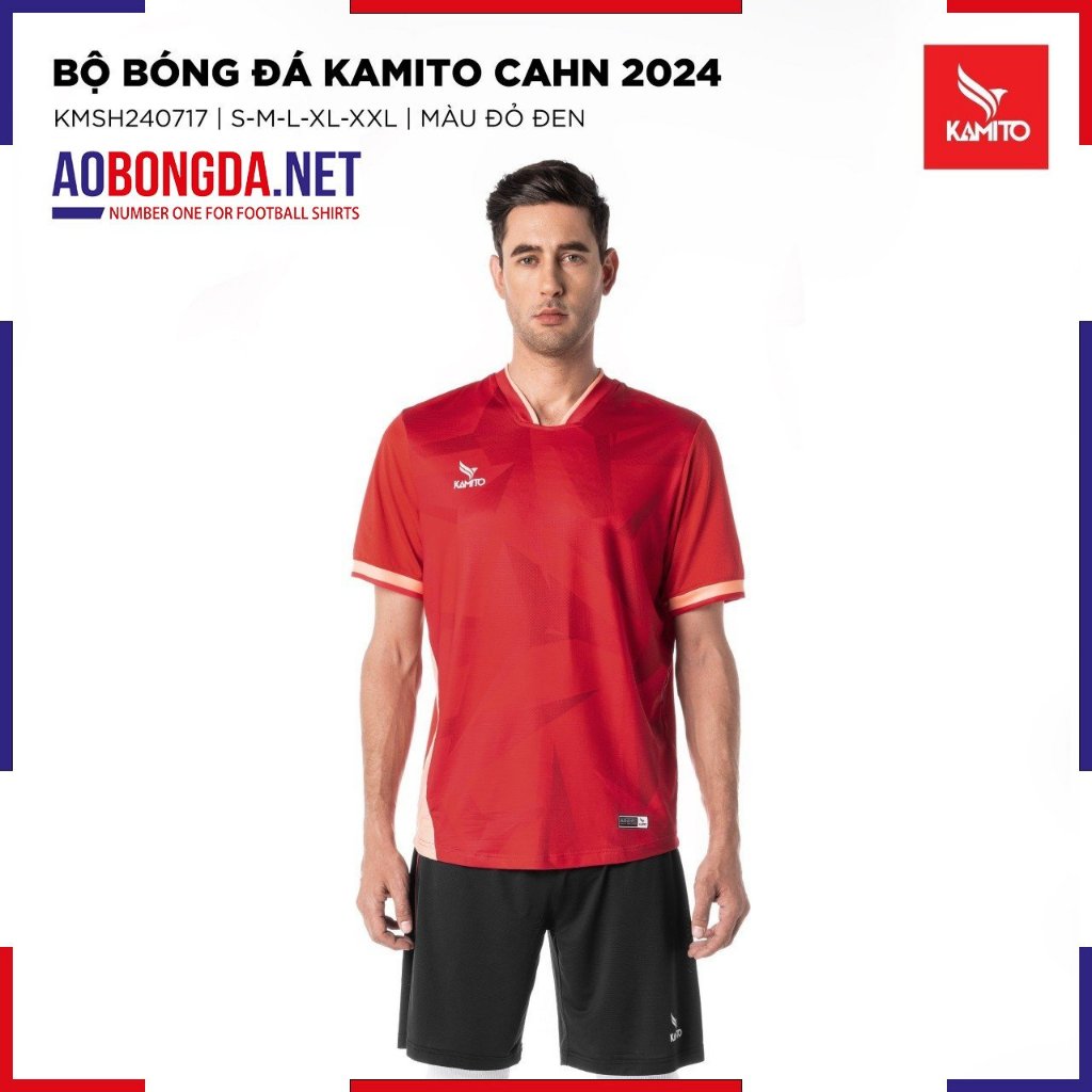 Bộ Quần Áo Đá Bóng Kamito Công An Hà Nội 2024 Chính Hãng, Áo Thể Thao Chất Vải Mềm Mịn Họa Tiết Nổi Bật