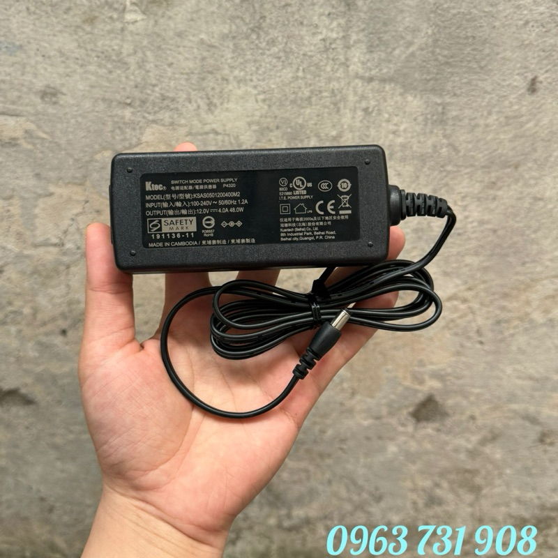 Adapter nguồn 12V-4A bóc thiết bị mạng viễn thông