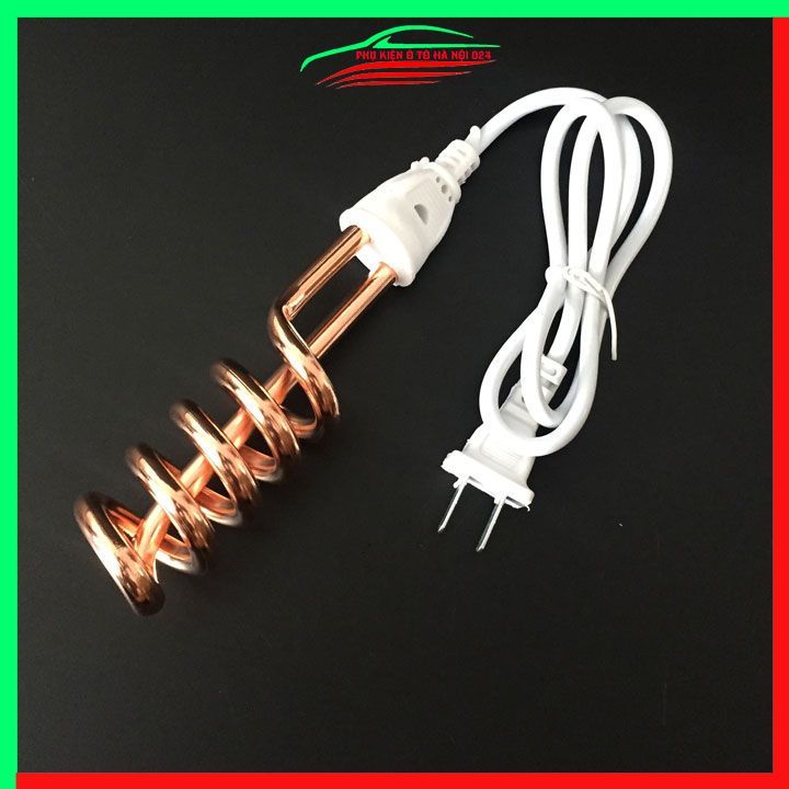 Sục đun nước xoắn đồng 220V-1600W dây điện trở nấu nước sôi tiện dụng