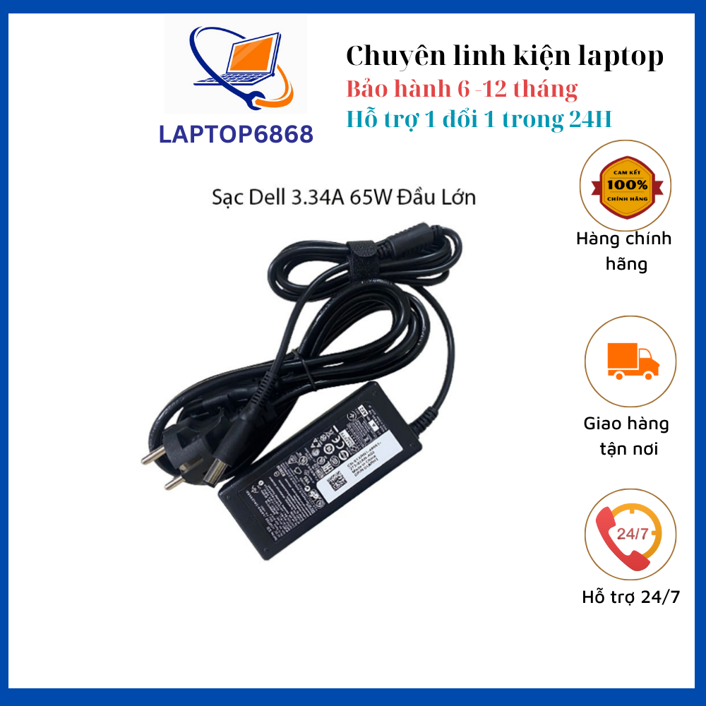 Sạc laptop dell Latitude Series E6410 E6430 E6430 E6440 E7440 E7450 E7470 E5430 E5440 E7240 E7250 E7270 Zin Mới 100%