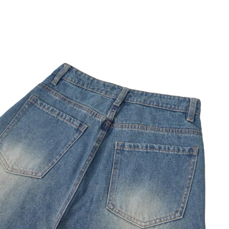 HEAVEN BLUE V1 WASH JEANS - Quần jeans xanh rách 1008