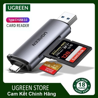 Đầu Đọc Thẻ USB Type C UGREEN 50704 50706 có OTG đọc thẻ SD/TF Cao Cấp