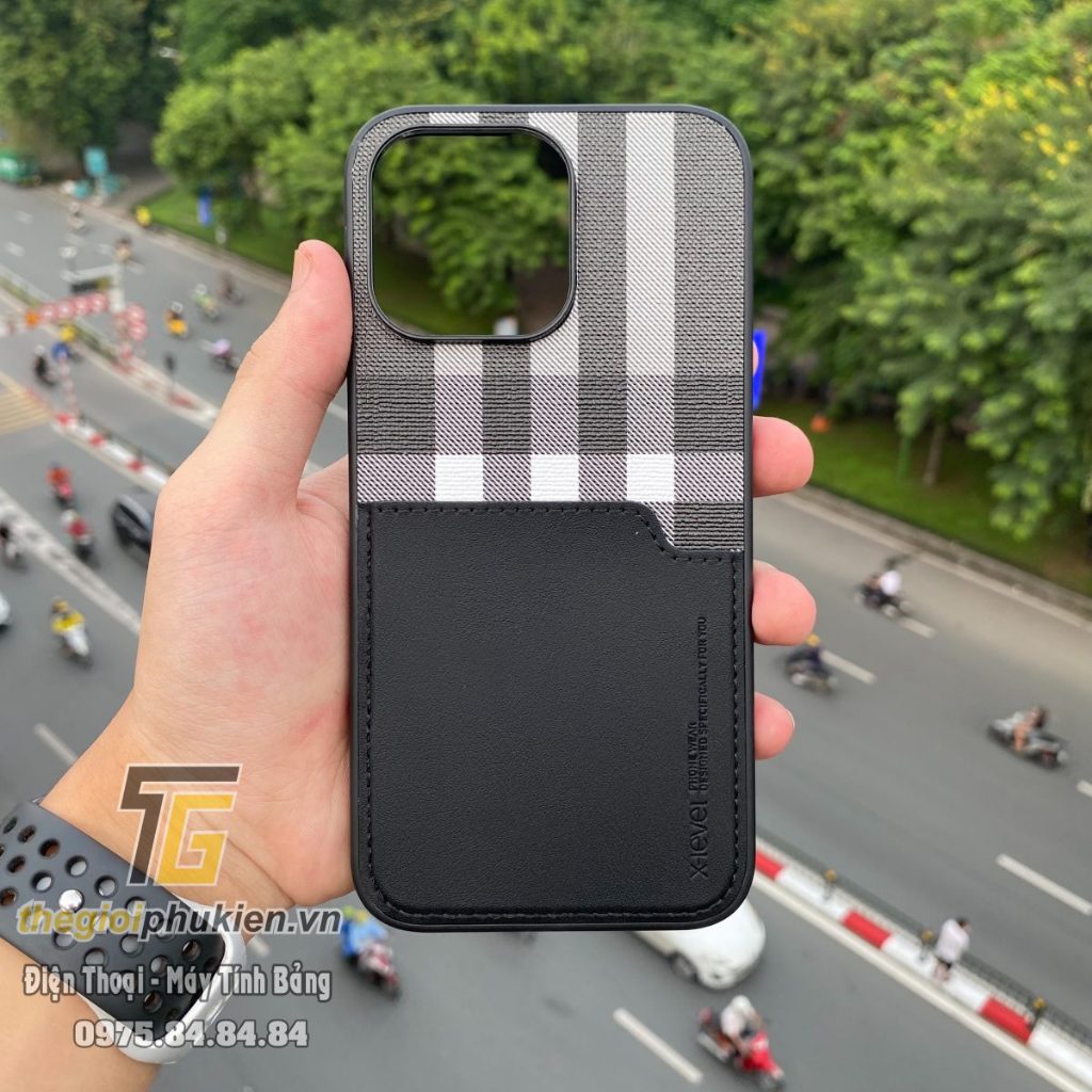 Ốp lưng cài thẻ cho iPhone 15 Pro và 15 Pro Max chính hãng X-level cao cấp