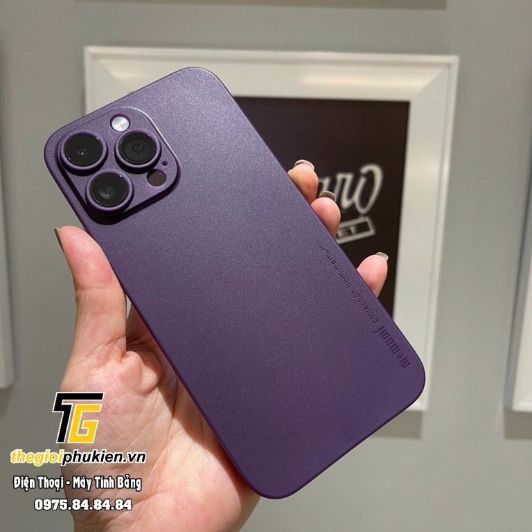 Ốp lưng lụa iPhone 15 Pro. iPhone 15 Pro Max chính hãng Memumi siêu mỏng 0.3mm