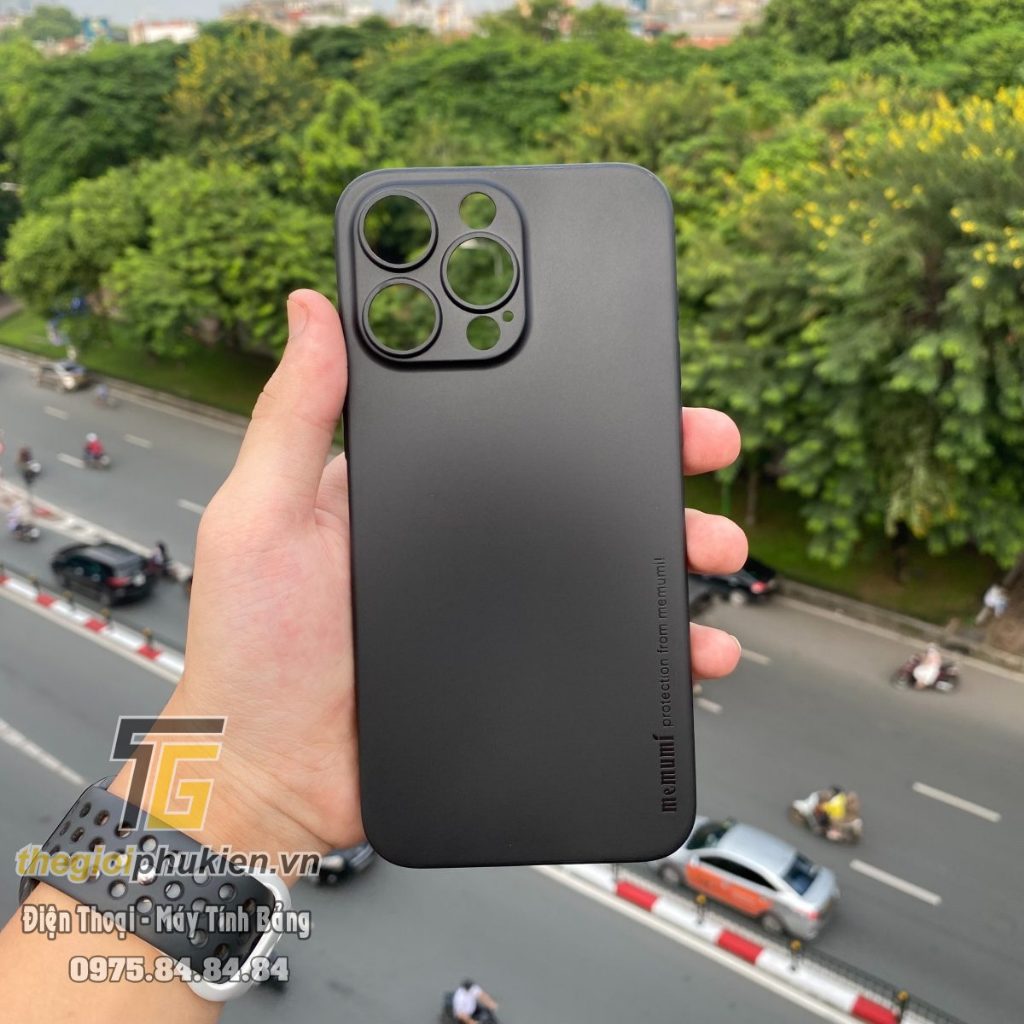 Ốp lưng lụa iPhone 15 Pro. iPhone 15 Pro Max chính hãng Memumi siêu mỏng 0.3mm