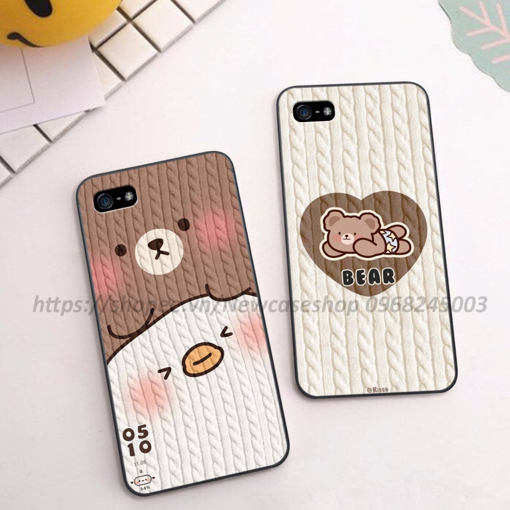 Ốp lưng Samsung M33 / M53 / M32 / M62 in hình họa tiết len Bear Cute