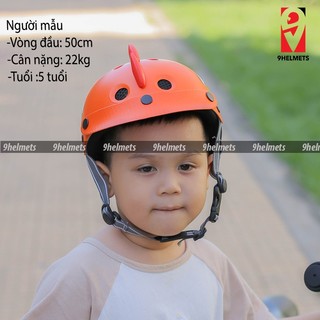 Mũ Bảo Hiểm Trẻ Em Khủng Long Đỏ