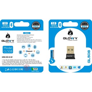 Bộ thu Bluetooth 5.0 _ USB Bluetooth Gloway GL508 _ Bảo hành trọn đời