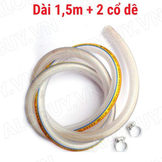 Dây gas công nghiệp 1.5 mét dẫn gas của thái lan + 2 cổ dê - dùng cho tất cả các loại van gas bếp ga