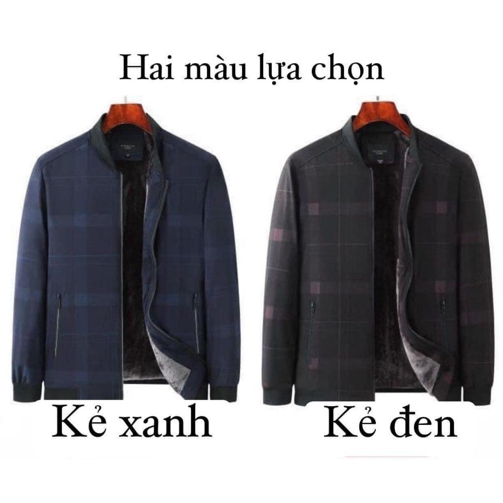 Áo khoác trung niên lót lông dày dặn giữ ấm mùa thu đông hàng quảng châu cao cấp hcom558
