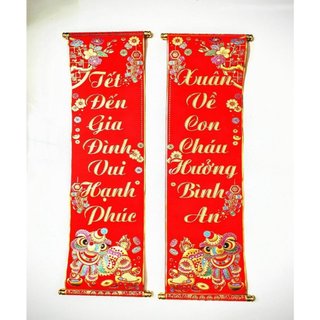 [HỎA TỐC] Liễng mành câu đối đỏ size lớn chúc mừng năm mới - Liễng treo câu đối thư pháp trang trí tết