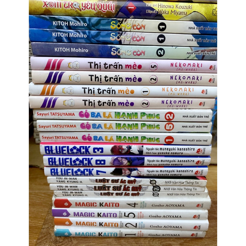 Vở truyên.tranh cũ: BlueLock, Magic Kaito, Thị trấn mèo, Cỏ ba lá, Vanitas, Xóm trọ yêu quái, Sống còn, Luật sư ác quỷ