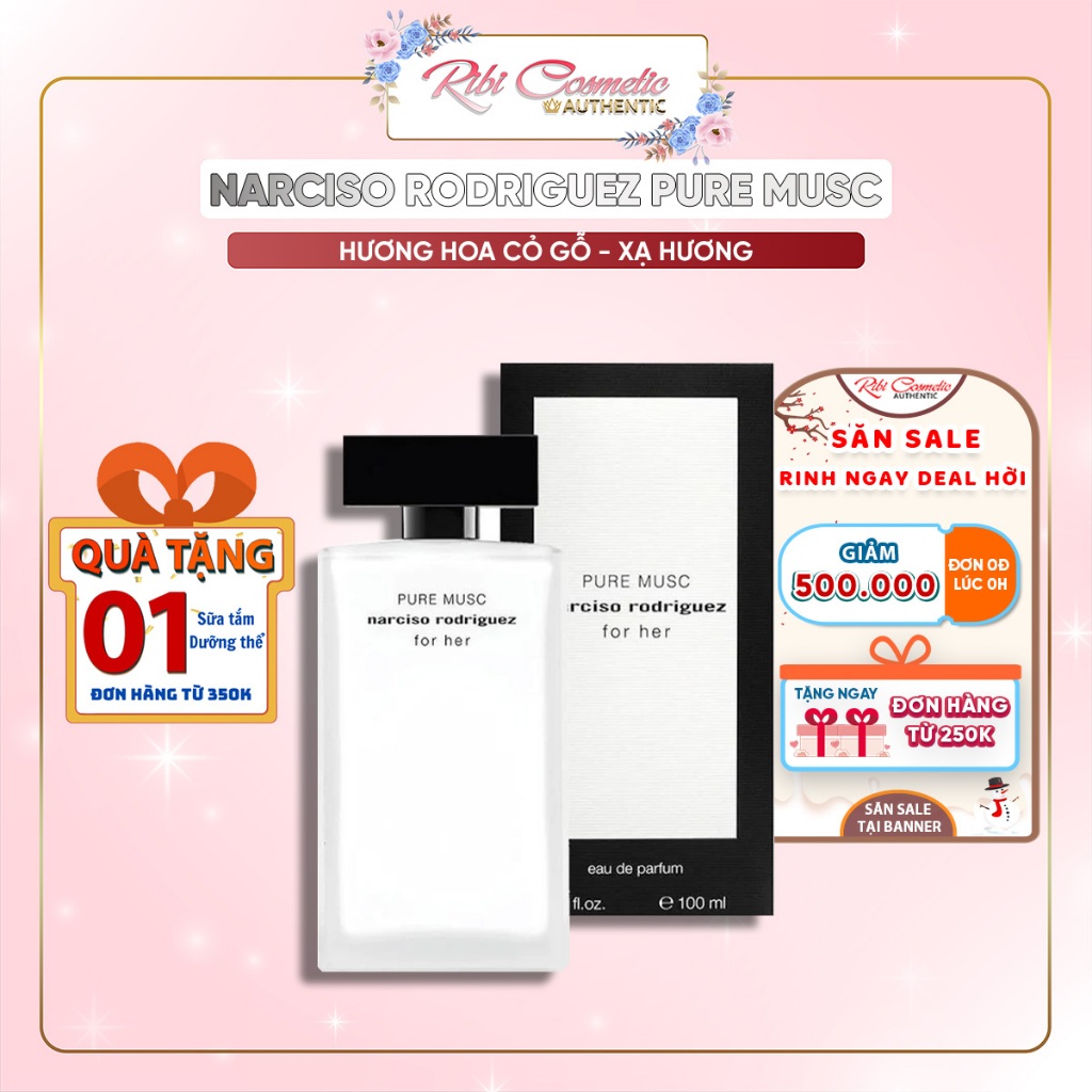 Nước Hoa Nữ Narciso Pure Musc Nar Trắng,thanh Lịch,quyến Rũ,nhẹ Nhàng