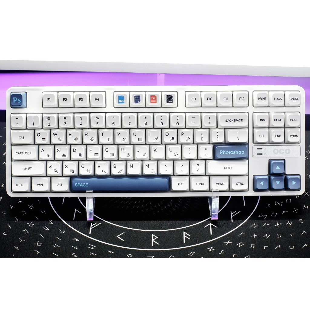 Bàn Phím Cơ Chính Hãng OCG GK87 Triple Mode – Photoshop Edition | EZPC