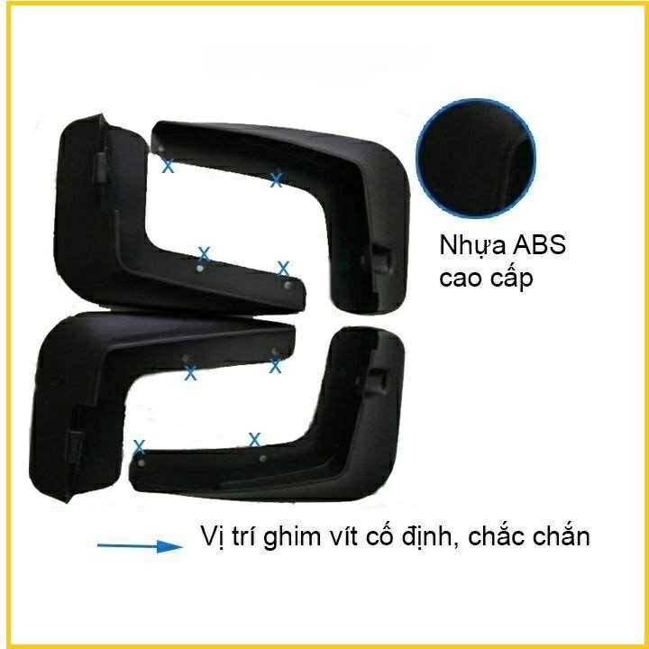 Bộ 4 chắn bùn nhựa đen xe HONDA CITY 2021- 2022- 2023 _ hàng cao cấp có kèm ốc