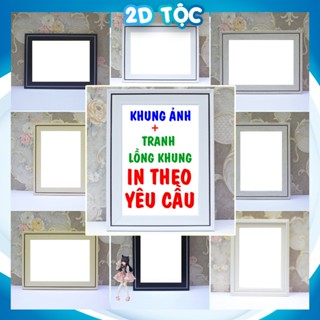 (In theo yêu cầu) Khung Ảnh Treo Tường, Để Bàn 10x15, 13x18, A5, A4, A3 Mặt Mica kèm chân đế/Đinh 3 chân(2)