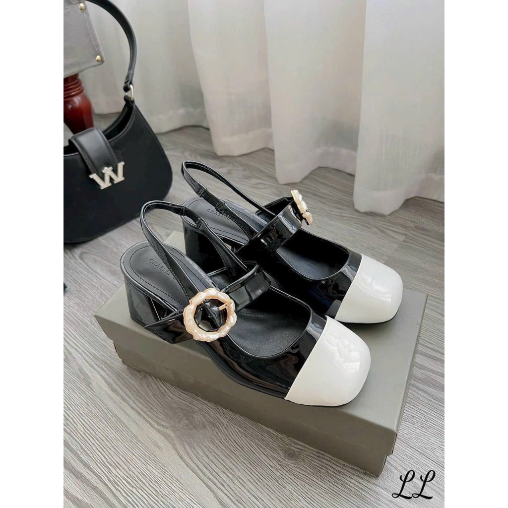 Giày c&k  xuất dư mũi tròn cao 5cm siêu xinh tiểu thư