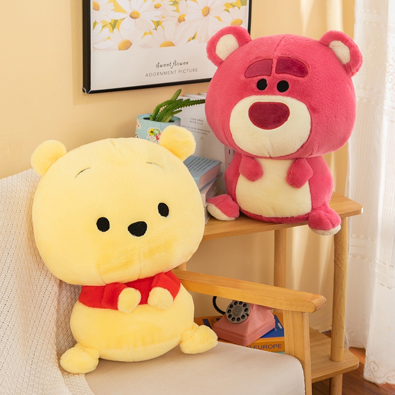 Gấu bông đầu to Gấu dâu Lotso / Pooh đáng yêu