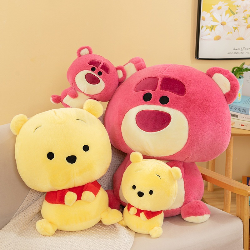 Gấu bông đầu to Gấu dâu Lotso / Pooh đáng yêu