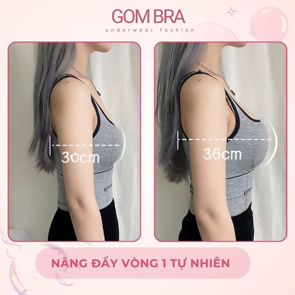 Áo dán ngực cài trước Gom Bra đệm dày 6cm, áo ngực không dây dán ngực chất liệu silicone tạo khe siêu dính - SA-P41