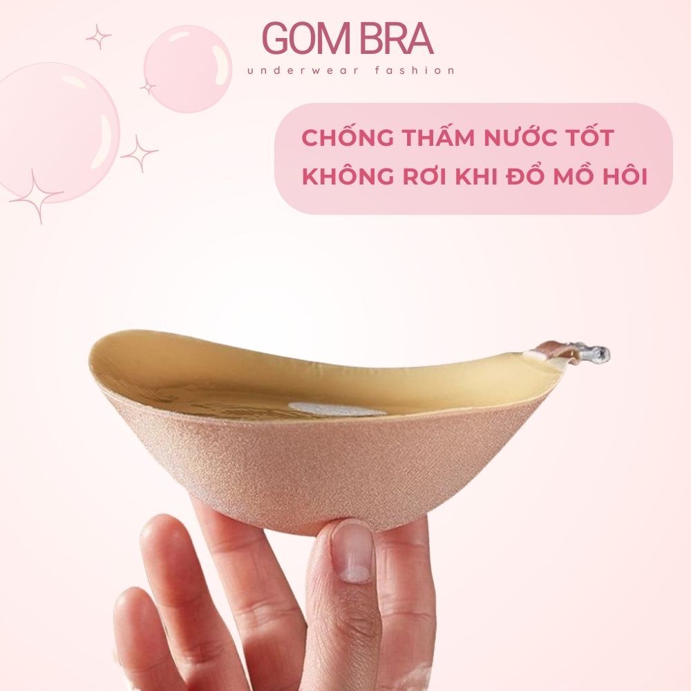 Áo dán ngực cài trước Gom Bra đệm dày 6cm, áo ngực không dây dán ngực chất liệu silicone tạo khe siêu dính - SA-P41