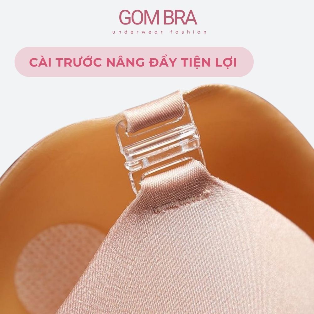 Áo dán ngực cài trước Gom Bra đệm dày 6cm, áo ngực không dây dán ngực chất liệu silicone tạo khe siêu dính - SA-P41