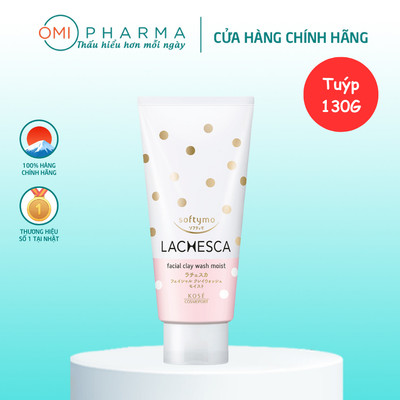 Sữa Rửa Mặt Tạo Bọt Chiết Xuất Bùn Dưỡng Ẩm Mềm Mịn Softymo Lachesca Kosé Nhật Bản (Tuýp 130g)