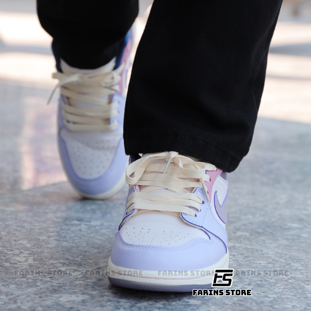 Giày Air Jordan 1 Low Pastel Purple DZ2768-651 Auth Cho Nam Nữ, Jordan 1 Low Real Fullbox Farins Store