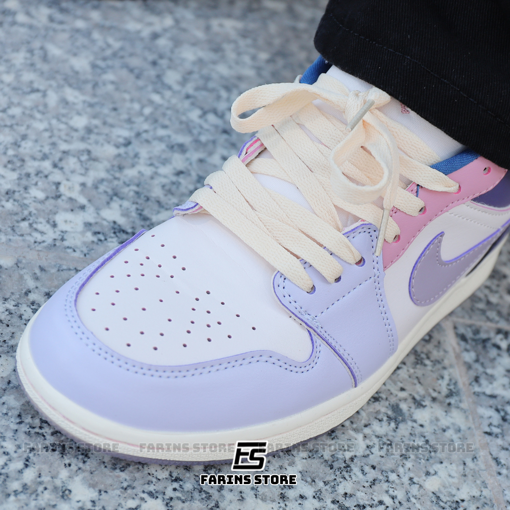 Giày Air Jordan 1 Low Pastel Purple DZ2768-651 Auth Cho Nam Nữ, Jordan 1 Low Real Fullbox Farins Store