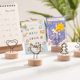 Kẹp gỗ có đế, kẹp gắn ảnh đế gỗ decor, trang trí để bàn, treo postcard, stiker, thiệp hoa khô