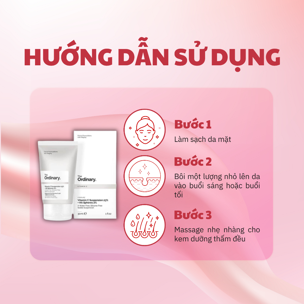 Kem Dưỡng Da Mặt The Ordinary Suspension 23% + HA Spheres 2% 30% - Vitamin C Dưỡng Sáng Da - Kem Dưỡng Da An Toàn Dịu Êm