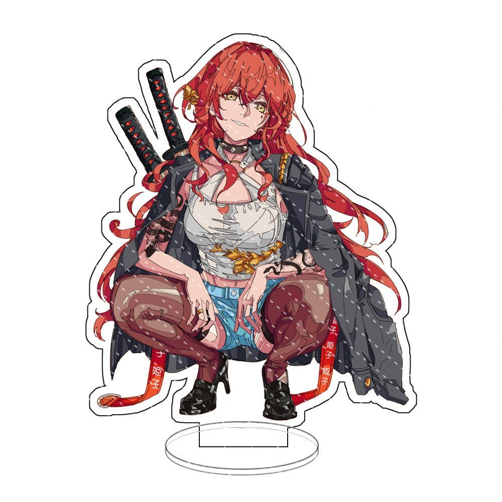 Mô hình Standee HONKAI IMPACT 3 ver NGỒI tượng trang trí trưng bày mica acrylic anime chibi