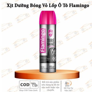 Bình Xịt Dưỡng Bóng Vỏ Lốp Ô Tô, Phục Hồi Nhựa Đen Flamingo F010 500ml