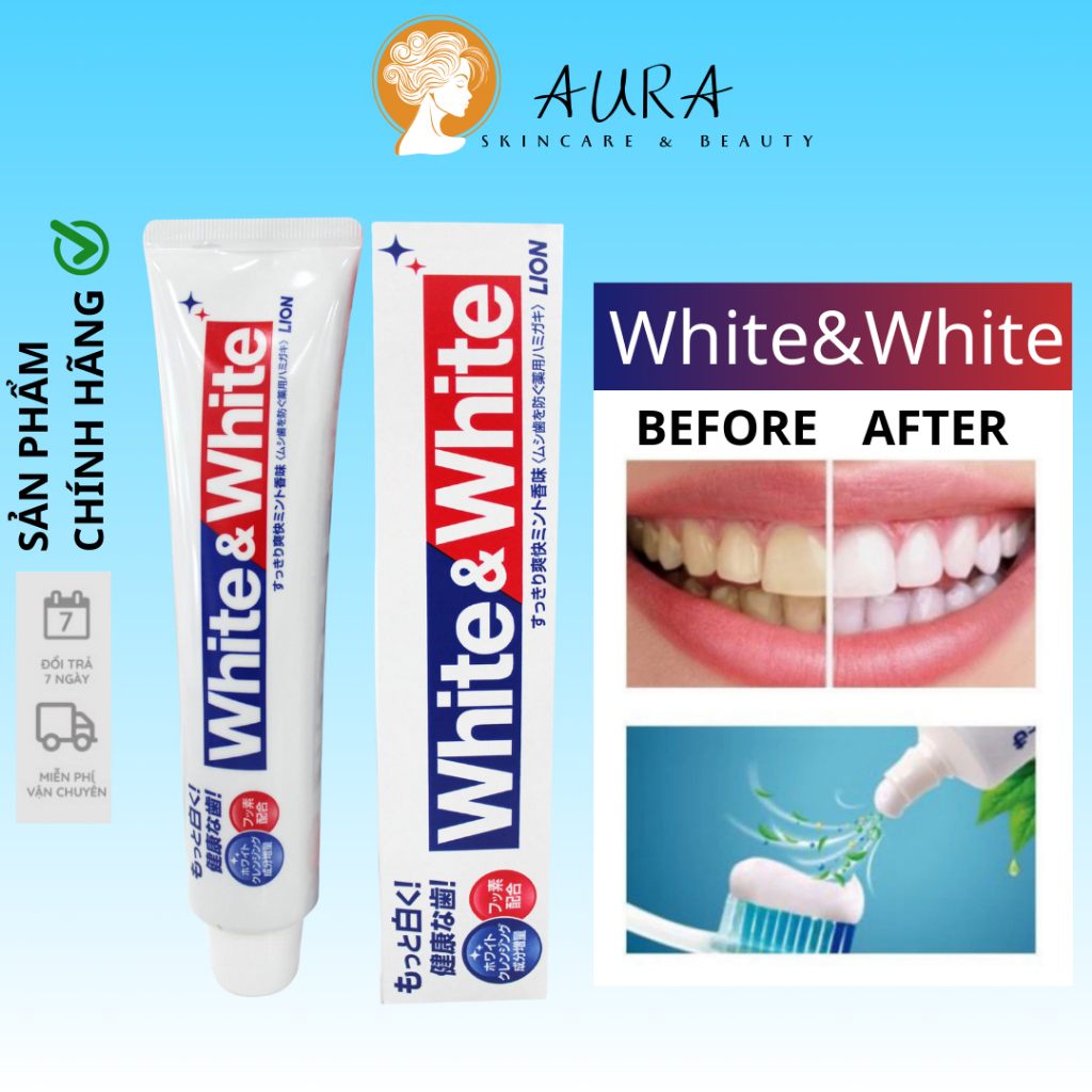 Kem đánh răng White & White Lion làm trắng răng 150g