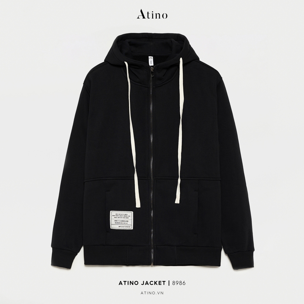 Áo Khoác Hoodie Nỉ Nam ATINO Chất Liệu Nỉ Cotton Hàn Quốc Phong Cách Trẻ Trung Chuẩn Form AK3.8986