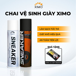 Chai xịt tạo bọt vệ sinh giày làm sạch trắng nhanh sneaker cao cấp ximo 300ml